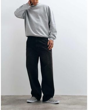 Carhartt Vaqueros De Corte Recto Holgado Og Single Knee En Lavado Desgastado - Gris