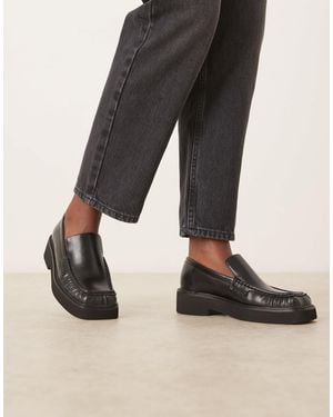 ASOS Myrtle Square Toe Loafers - Black