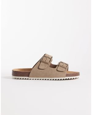 SEQWL Wide Fit Seqwl Olsen Wide Fit Double Buckle Flat Sandals - Multicolor