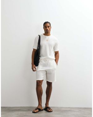 Only & Sons Ruimvallende Plissé Short - Wit
