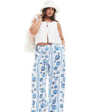 Vero Moda Wide Leg Trousers - Blue