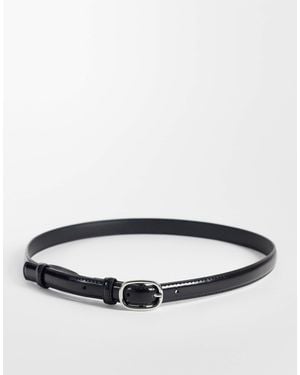 Vero Moda Gürtel mit beschichtung und silbernen metall-details - Grau