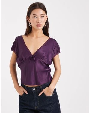 ASOS – satinbluse - Lila