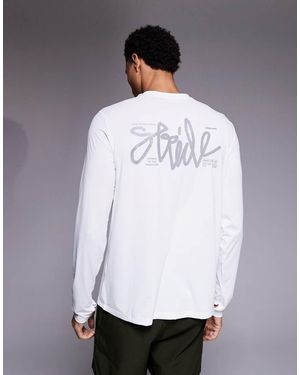 4505 Quick Dry Performance Mesh Back Print Long Sleeve - White