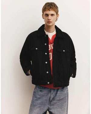 Pull&Bear – jeansjacke - Schwarz
