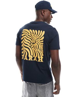 Farah Camiseta Con Estampado En El Pecho Y La Espalda Amesbury De - Azul
