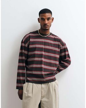 Weekday Oversized Long Sleeve T-Shirt - Red