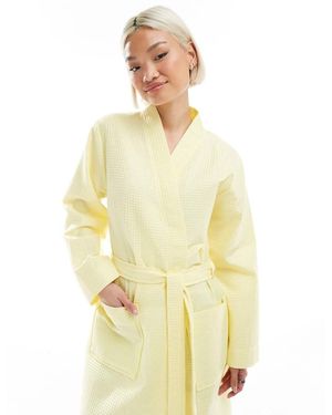 Loungeable Waffle Robe - Yellow