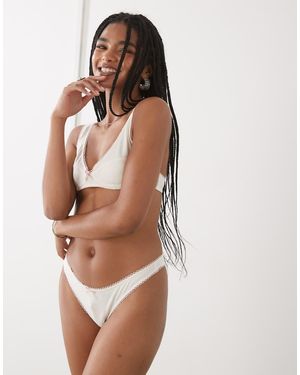 Motel Yinis Pointelle Brief - White