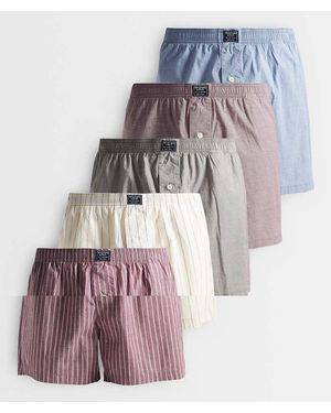 Abercrombie & Fitch Pack De 5 Calzoncillos Tipo Trunk A Cuadros Neutros - Multicolor