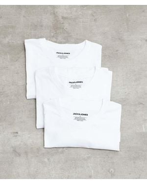 Jack & Jones 3 Pack Basic T-shirts - White