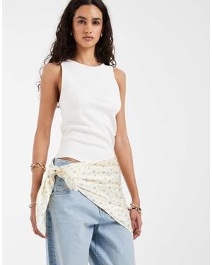 Hollister Layering Satin Scarf - White