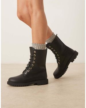 Timberland Scarponcini Stringati Da 8" Impermeabili - Nero