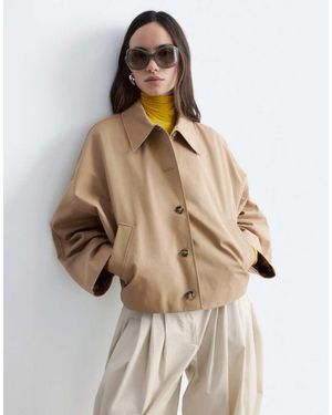 & Other Stories Cotton Bomber Trench Jacket - Natural