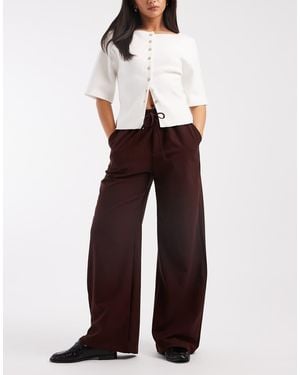 Miss Selfridge Tailored Wide Leg Trouser - White