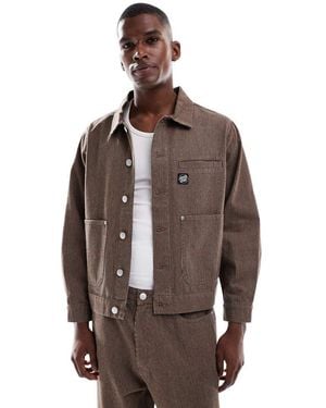 Santa Cruz Co-Ord Regular Fit Button Through Jacket - Brown
