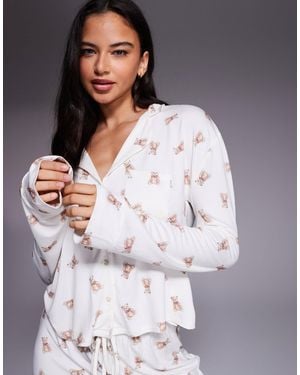 Kaiia Exclusive Super Soft Pajama Shirt Co-Ord - Gray
