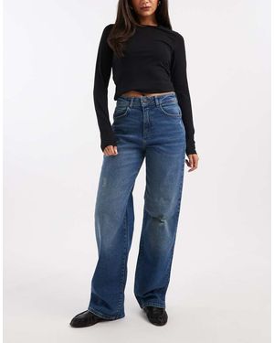 Noisy May Josie High Waist baggy Jeans - Blue
