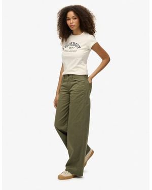 Superdry Mid Rise Baggy Chino - Green