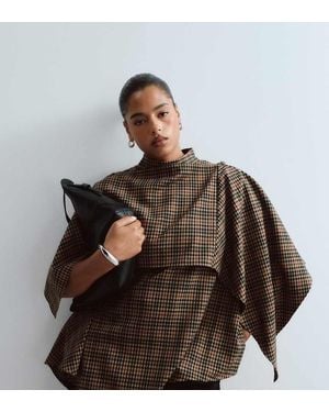 ARRANGE Curve Top Co-Ord Met Afneembaar Drapedetail - Bruin