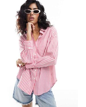 Stradivarius Oversized Poplin Shirt - Pink