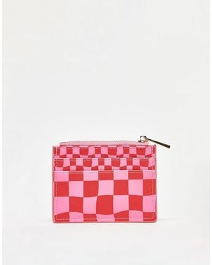 ASOS Checkerboard Cardholder - Red