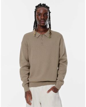 Pull&Bear Polo à manches longues - ocre - Neutre
