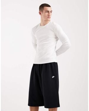 Nike Club French Terry Oversized Fleece Shorts - White