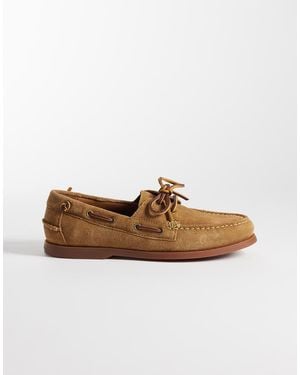 Polo Ralph Lauren Suede Boat Shoes With Tassels - Brown
