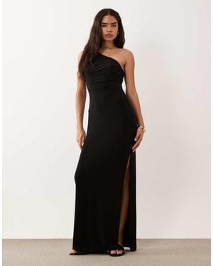 Ralph Lauren One Shoulder Maxi Dress - Black