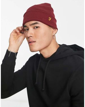 Farah Logo Beanie Hat - Black