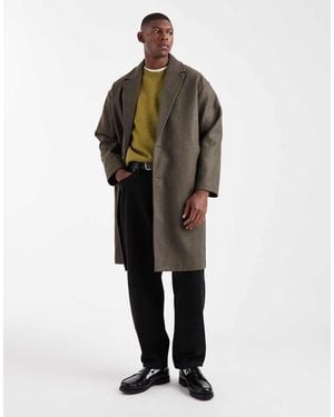 Only & Sons Drop Shoulder Longline Coat - Green