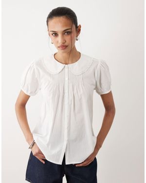 Cotton On – babydoll-bluse - Weiß