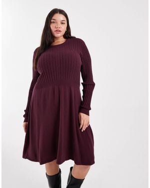 ONLY Cable Knitted Dress - Purple
