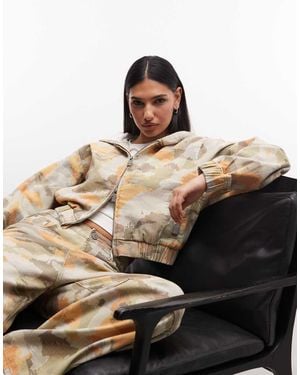 Liquor N Poker Boxy Denim Jacket Co-Ord - Natural