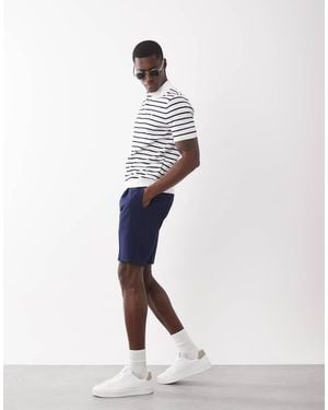ASOS Tailored Slim Pleated Shorts - White