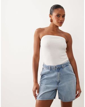 Vila – jeansshorts - Weiß