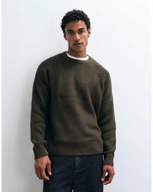 ASOS Oversized Knitted Fisherman Rib Jumper - Black