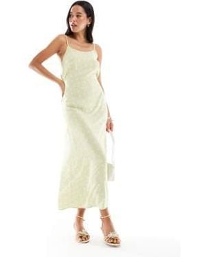Miss Selfridge Strappy Scoop Neck Maxi Slip Dress - Metallic