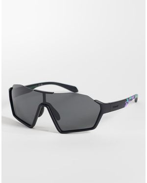 Polaroid Sunglasses Polaroid Mask Sunglasses With Polarized Lenses - Grey