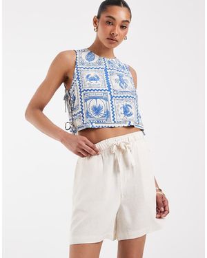 Object Pantaloncini Ampi Allacciati - Bianco