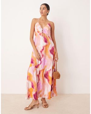 Y.A.S Strap Detail Maxi Dress - Pink