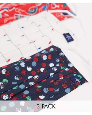 Original Penguin Confezione Da 3 Mascherine Con Stampa Lampadine/Bottiglie/Palline - Multicolore