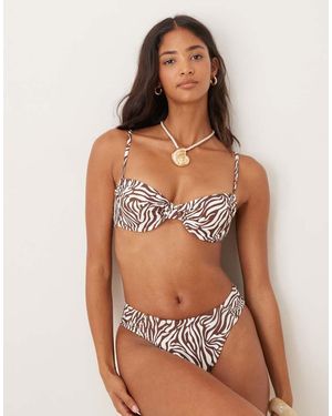 Abercrombie & Fitch Ruched Side Bikini Bottom Co-ord - Brown
