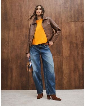 River Island Ribbed Sweater - Orange