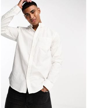 Only & Sons Slim Fit Button Down Oxford Shirt - White