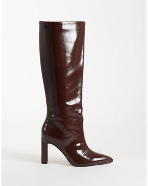 ASOS Charming Heeled Knee Boots - Brown