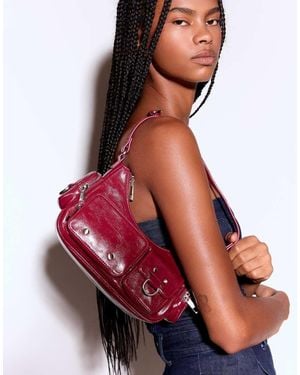 Bershka Multi-pocket Shoulder Bag - Pink