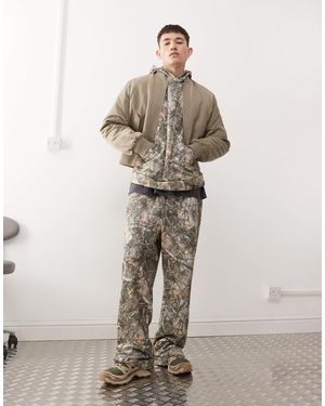 Collusion – weite jogginghose mit baum-military-muster, kombiteil - Natur