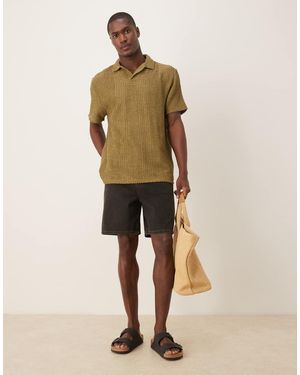 ASOS Standard Length Denim Jort - Natural